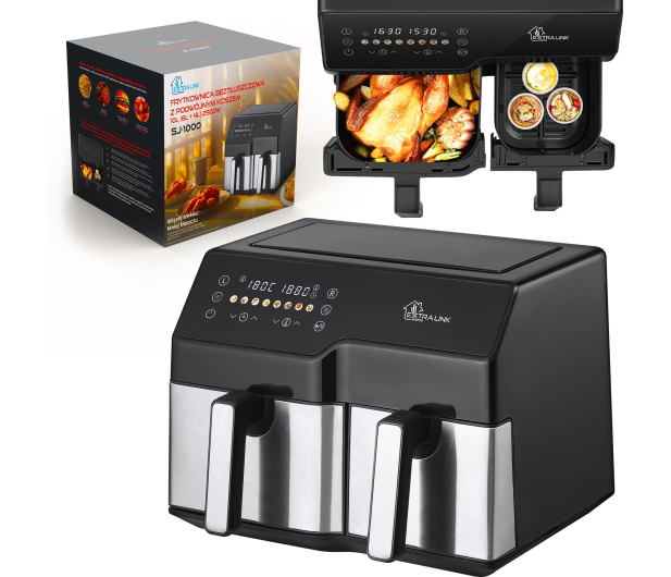 ExtraLink Frytkownica beztłuszczowa 6L+4L  Home SJ-1000 - 1372998 - zdjęcie